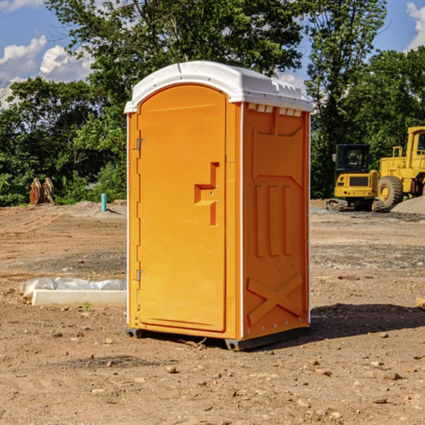 can i customize the exterior of the portable restrooms with my event logo or branding in Aubrey